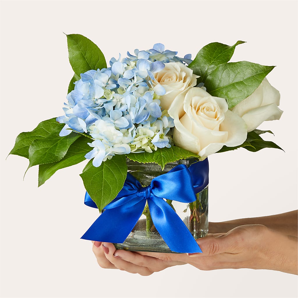 Sky Blue Delight Bouquet – BLOOMERS FLOWER & ASHLEY JO ANTIQUES, Corry PA