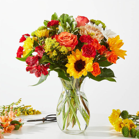 Fall Delight – A Florist Original – BLOOMERS FLOWER & ASHLEY JO ANTIQUES, Corry PA