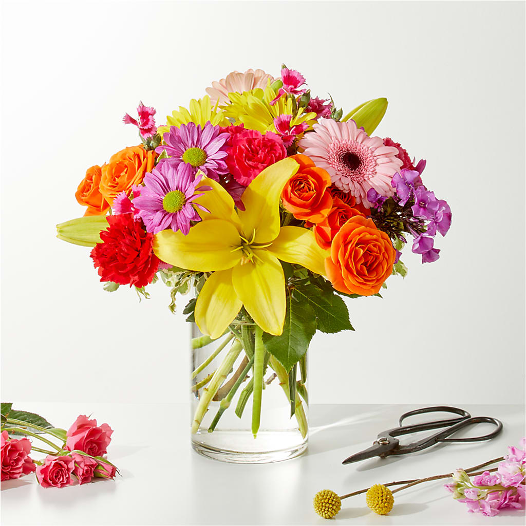 Cue the Confetti - A Florist Original – BLOOMERS FLOWER & ASHLEY JO ANTIQUES, Corry PA