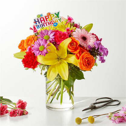Cue the Confetti - A Florist Original – BLOOMERS FLOWER & ASHLEY JO ANTIQUES, Corry PA