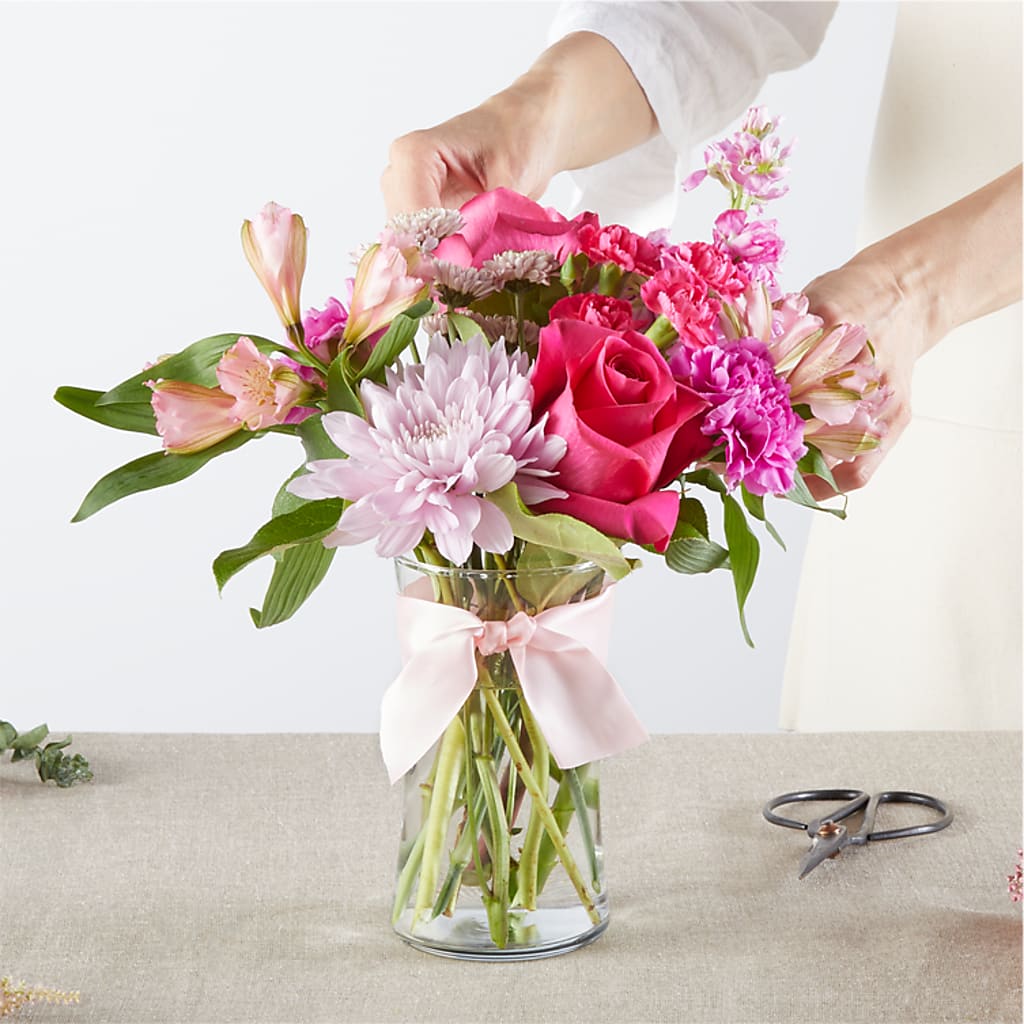 Pink Ribbon - A Florist Original – BLOOMERS FLOWER & ASHLEY JO ANTIQUES, Corry PA