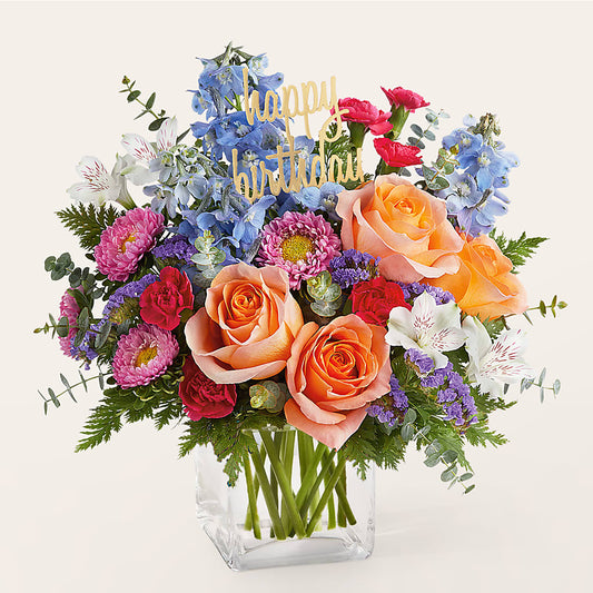Birthday Bash Bouquet – BLOOMERS FLOWER & ASHLEY JO ANTIQUES, Corry PA