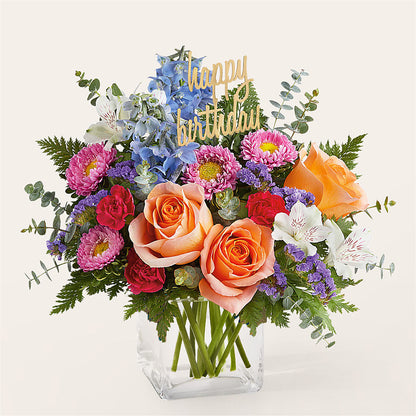 Birthday Bash Bouquet – BLOOMERS FLOWER & ASHLEY JO ANTIQUES, Corry PA