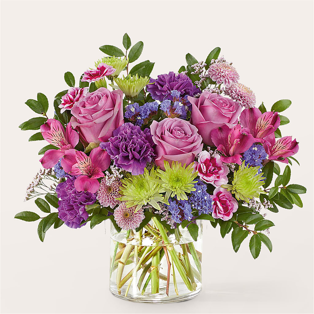 Glass Half Full Bouquet – BLOOMERS FLOWER & ASHLEY JO ANTIQUES, Corry PA