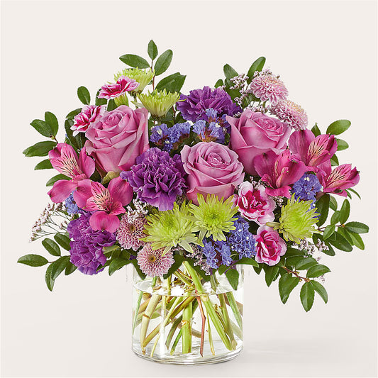 Glass Half Full Bouquet – BLOOMERS FLOWER & ASHLEY JO ANTIQUES, Corry PA