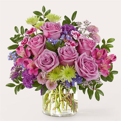 Glass Half Full Bouquet – BLOOMERS FLOWER & ASHLEY JO ANTIQUES, Corry PA