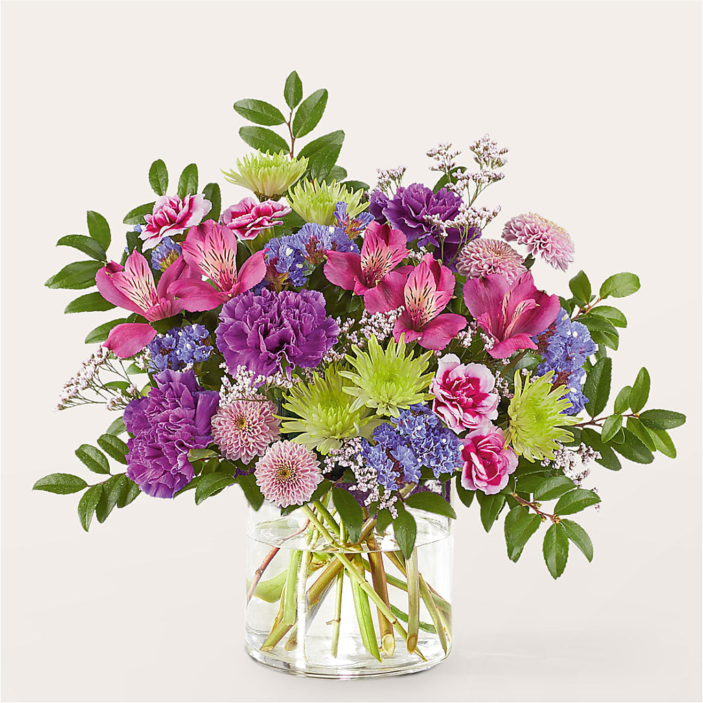 Glass Half Full Bouquet – BLOOMERS FLOWER & ASHLEY JO ANTIQUES, Corry PA