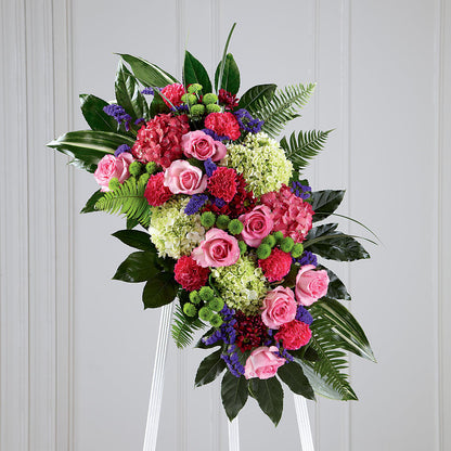 Refreshing Mix Standing Spray – BLOOMERS FLOWER & ASHLEY JO ANTIQUES, Corry PA