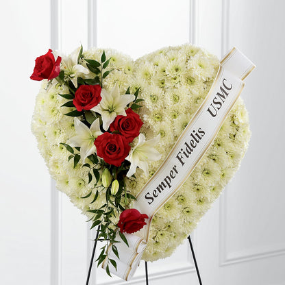 Heartfelt Hero Standing Heart – BLOOMERS FLOWER & ASHLEY JO ANTIQUES, Corry PA