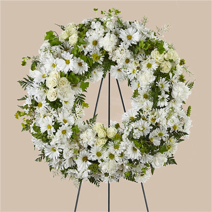 Faithful Wishes Wreath – BLOOMERS FLOWER & ASHLEY JO ANTIQUES, Corry PA