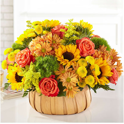 Harvest Sunflower Basket – BLOOMERS FLOWER & ASHLEY JO ANTIQUES, Corry PA
