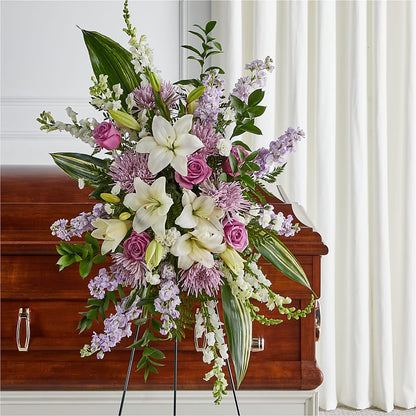 Grateful Hearts Standing Spray – BLOOMERS FLOWER & ASHLEY JO ANTIQUES, Corry PA