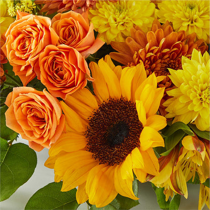 Autumn Harmony Centerpiece – BLOOMERS FLOWER & ASHLEY JO ANTIQUES, Corry PA