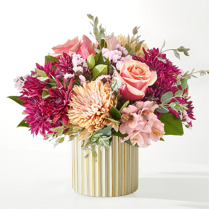 Berry Cobbler Bouquet with Ivory Vase – BLOOMERS FLOWER & ASHLEY JO ANTIQUES, Corry PA