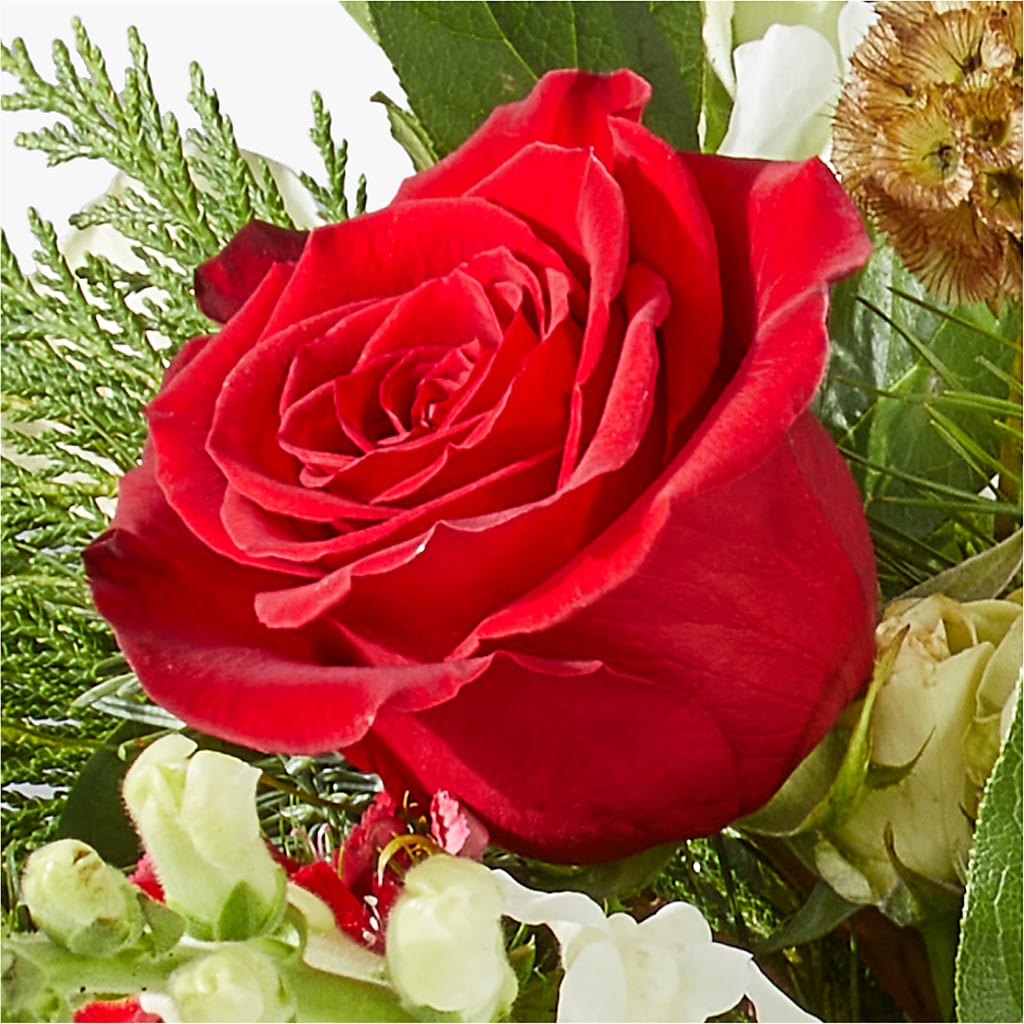 Deck the Halls Bouquet – BLOOMERS FLOWER & ASHLEY JO ANTIQUES, Corry PA