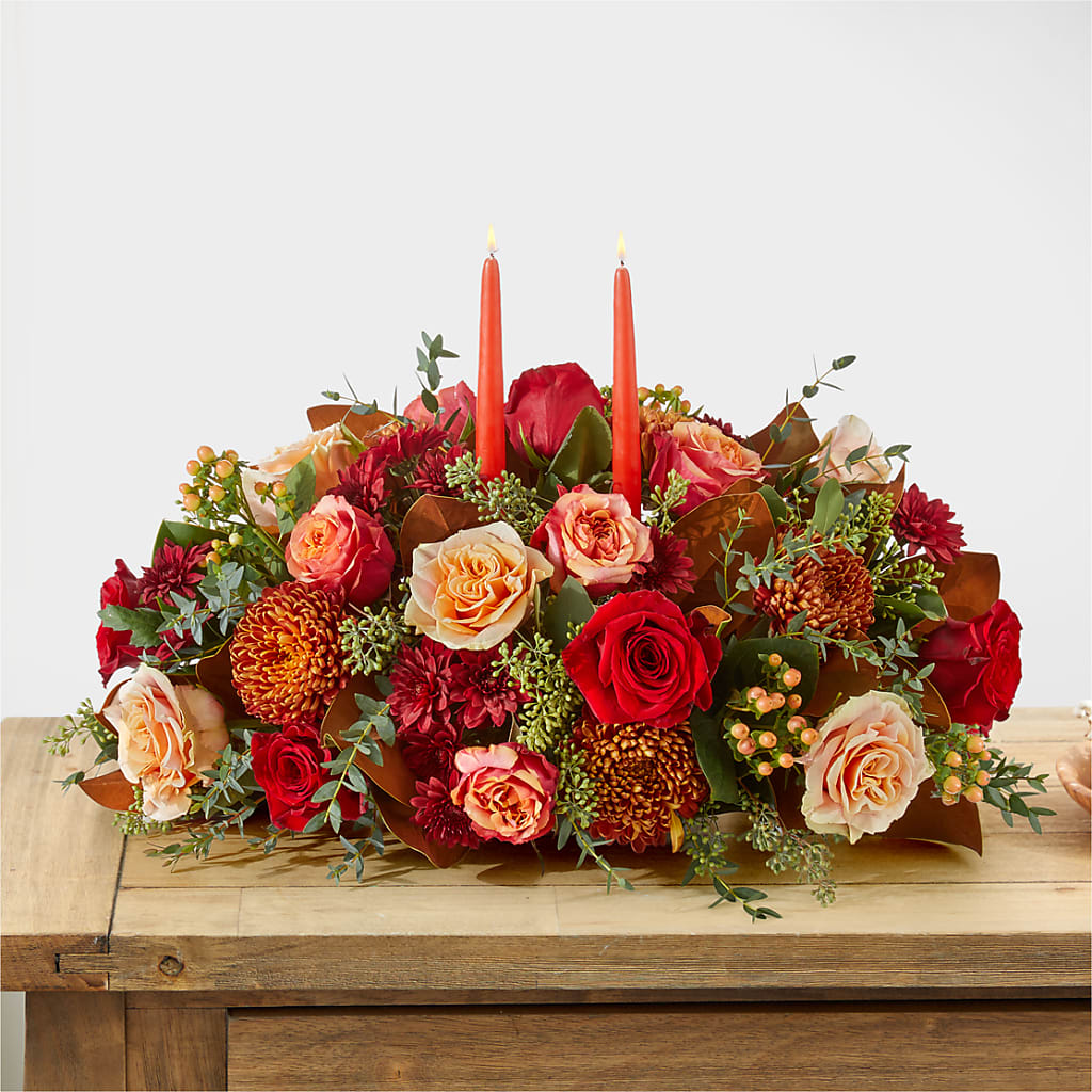 Gather Near Centerpiece – BLOOMERS FLOWER & ASHLEY JO ANTIQUES, Corry PA