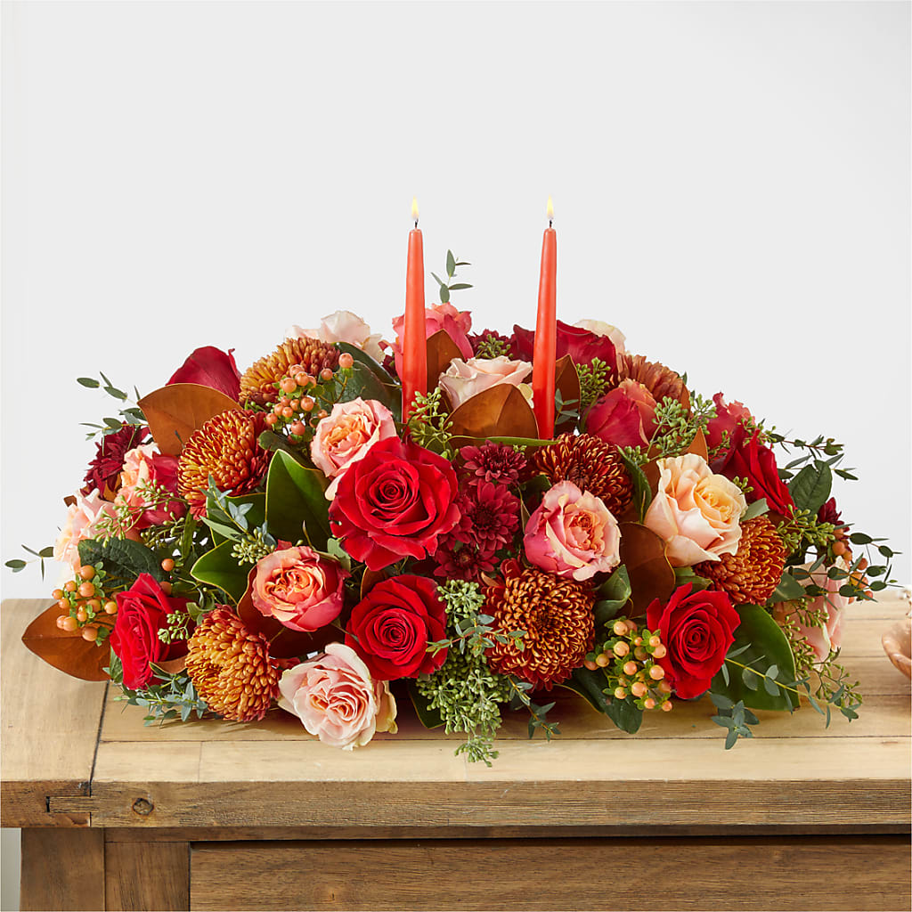 Gather Near Centerpiece – BLOOMERS FLOWER & ASHLEY JO ANTIQUES, Corry PA