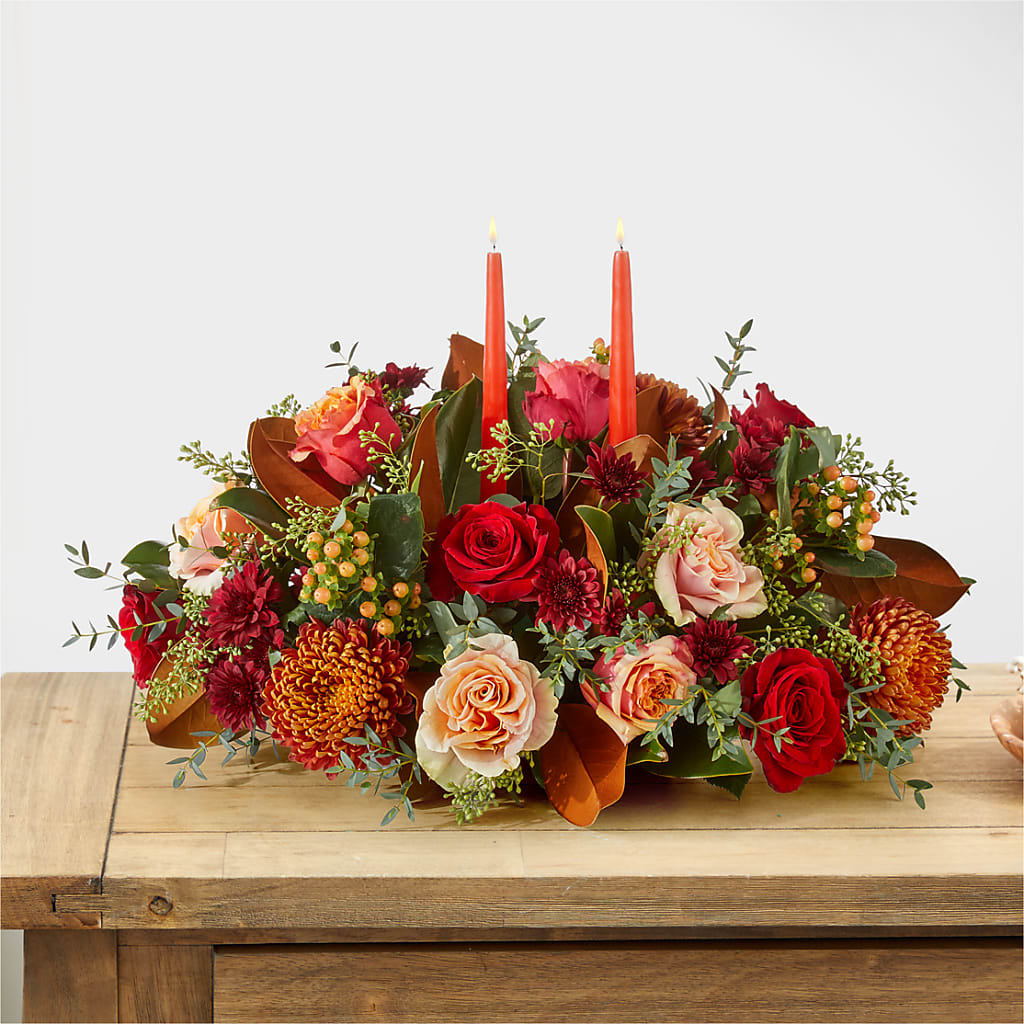 Gather Near Centerpiece – BLOOMERS FLOWER & ASHLEY JO ANTIQUES, Corry PA