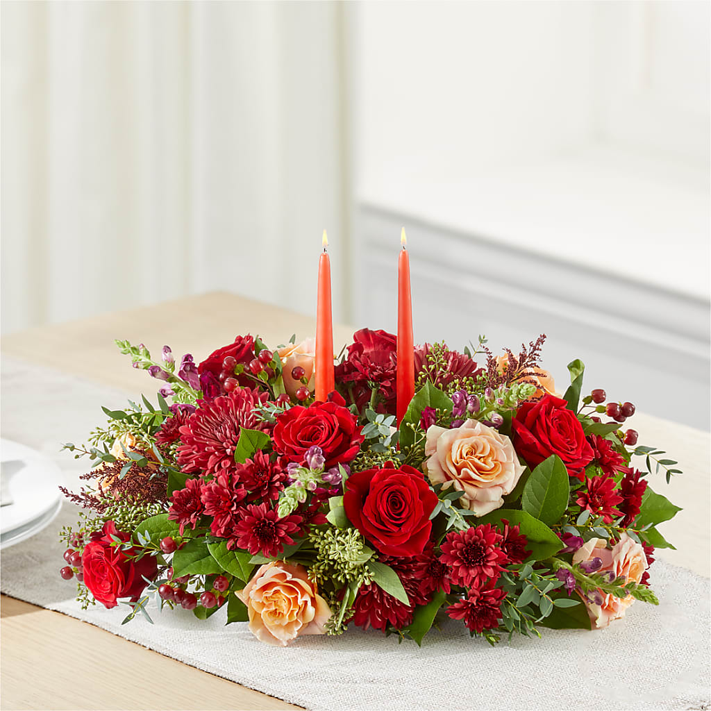 Most Thankful Centerpiece – BLOOMERS FLOWER & ASHLEY JO ANTIQUES, Corry PA