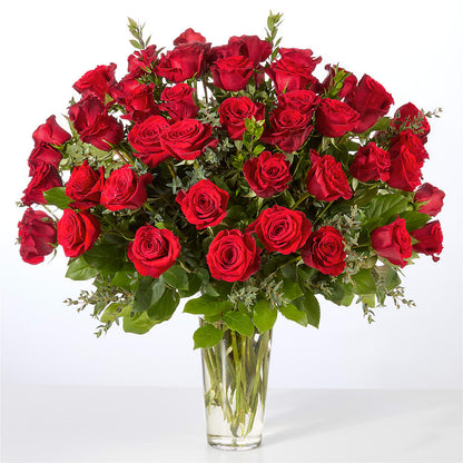 Forever Yours Fifty Stem Red Rose Bouquet – BLOOMERS FLOWER & ASHLEY JO ANTIQUES, Corry PA